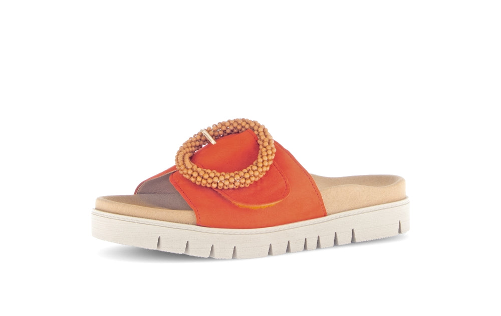 Gabor 63.745.15 Everly Ladies Orange Suede Touch Fastening Sandals