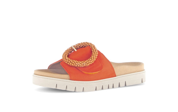 Gabor 63.745.15 Everly Ladies Orange Suede Touch Fastening Sandals