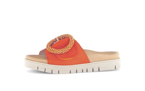 Gabor 63.745.15 Everly Ladies Orange Suede Touch Fastening Sandals
