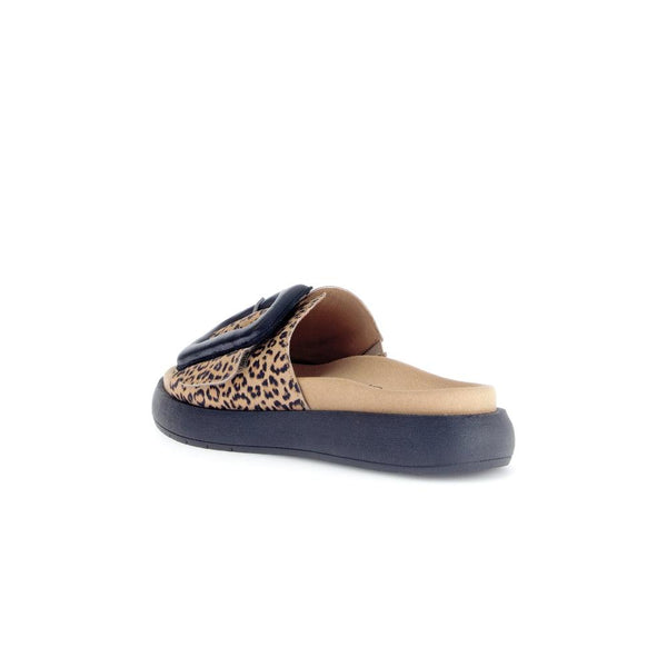 Gabor 63.751.32 Adios Ladies Brown Animal Print Suede Touch Fastening Sandals