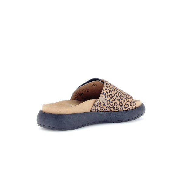 Gabor 63.751.32 Adios Ladies Brown Animal Print Suede Touch Fastening Sandals