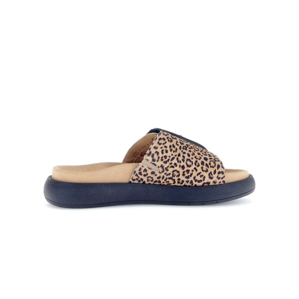 Gabor 63.751.32 Adios Ladies Brown Animal Print Suede Touch Fastening Sandals
