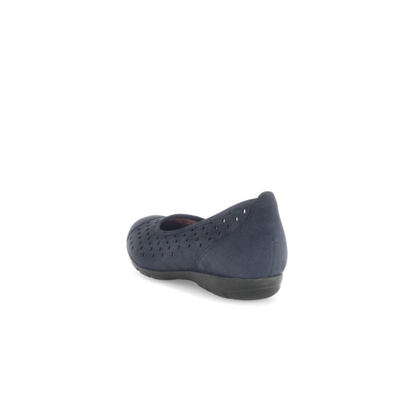Gabor 64.169.16 Ruffle Ladies Dark Blue Nubuck Slip On Shoes