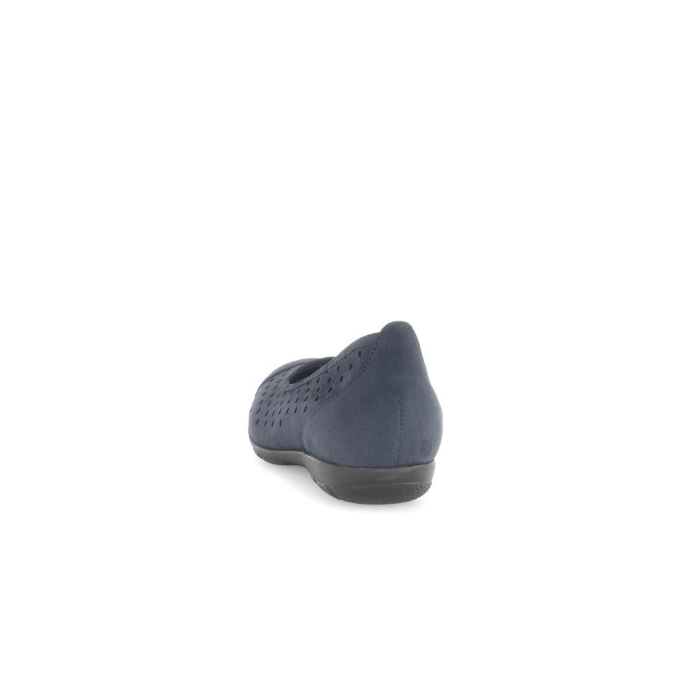 Gabor 64.169.16 Ruffle Ladies Dark Blue Nubuck Slip On Shoes