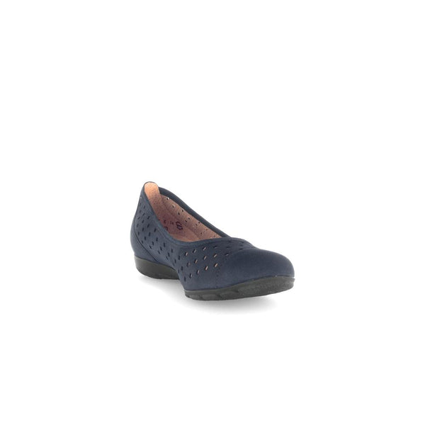 Gabor 64.169.16 Ruffle Ladies Dark Blue Nubuck Slip On Shoes