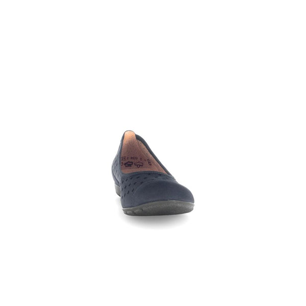 Gabor 64.169.16 Ruffle Ladies Dark Blue Nubuck Slip On Shoes