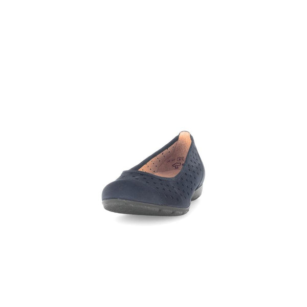 Gabor 64.169.16 Ruffle Ladies Dark Blue Nubuck Slip On Shoes