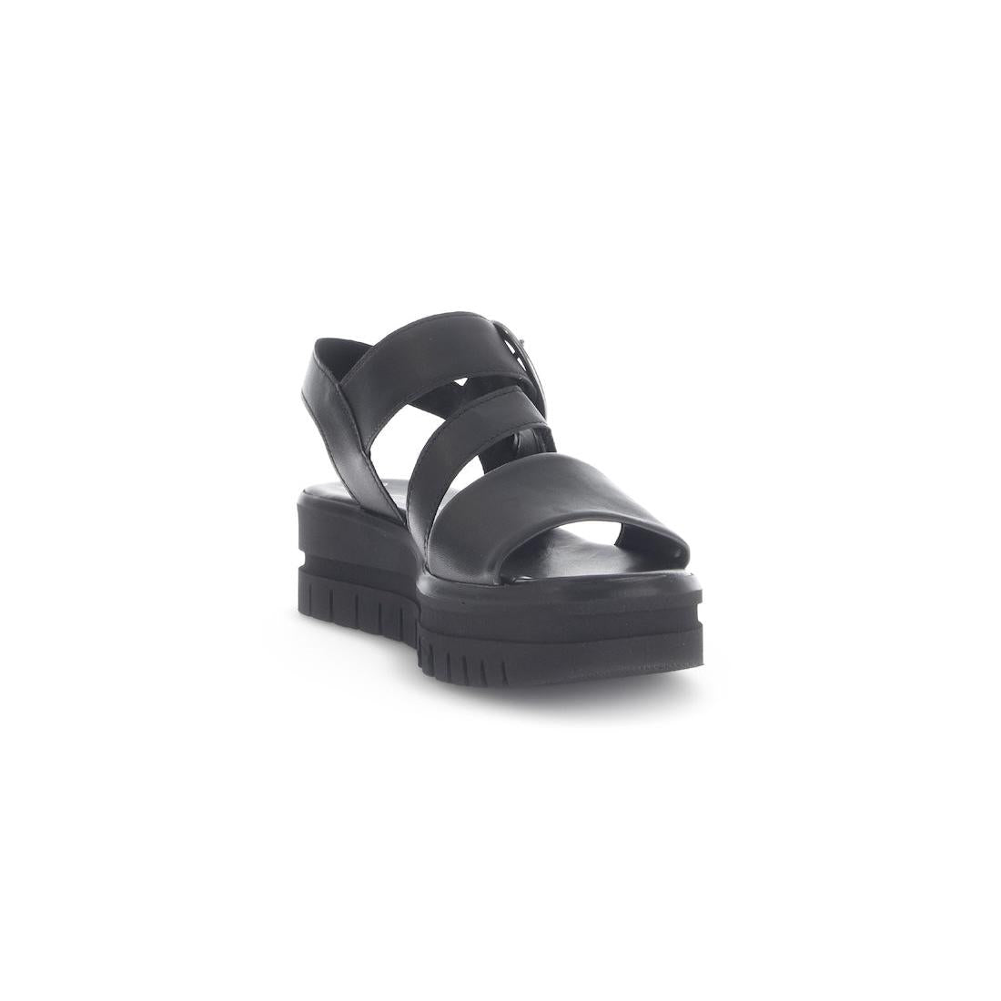 Gabor 64.627.27 Amarillo Ladies Black Leather Touch Fastening Sandals