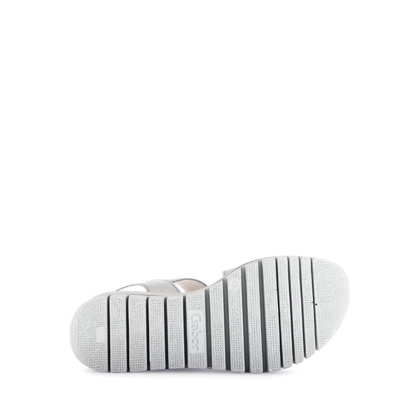 Gabor 64.627.61 Amarillo Ladies Silver Leather Touch Fastening Sandals