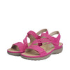 Rieker 64870-31 Ladies Pink Touch Fastening Sandals