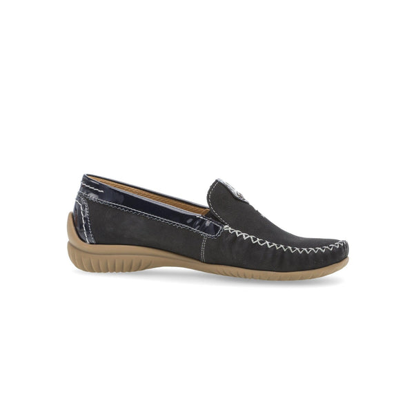 Gabor 66.090.26 California Ladies Dark Blue Nubuck Slip On Shoes