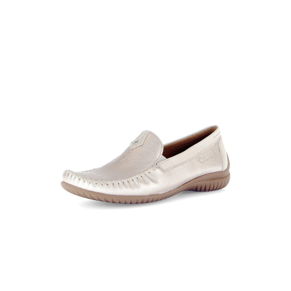 Gabor 66.090.82 California Ladies Beige Leather Slip On Shoes