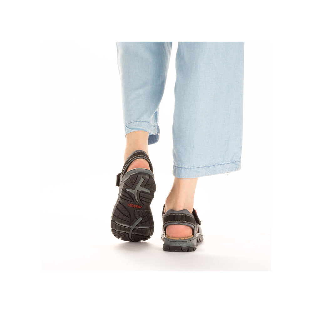 Rieker 68851-14 Ladies Blue Touch Fastening Sandals