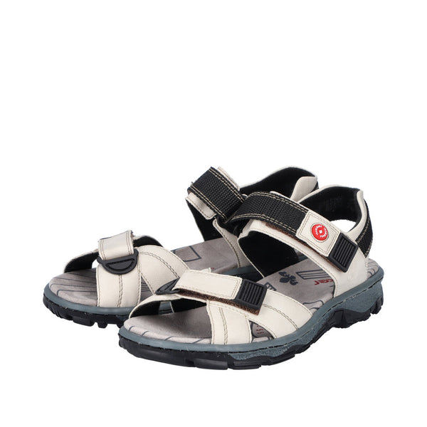 Rieker 68851-80 Ladies Ivory Touch Fastening Sandals