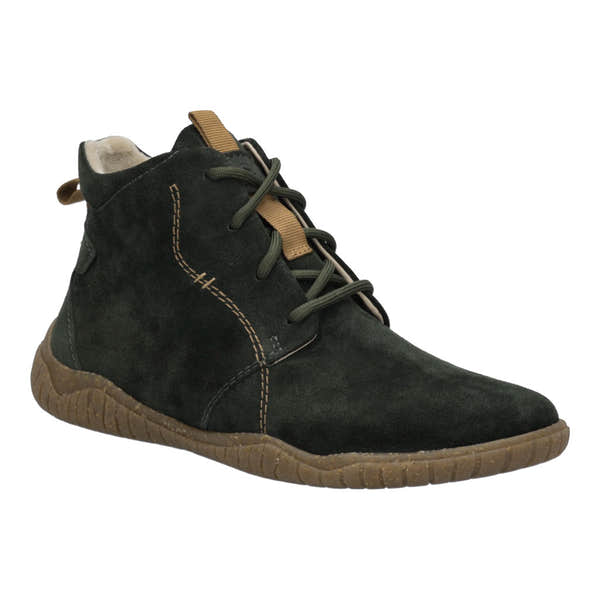 Josef Seibel Wynona 05 Ladies green Leather Lace Up Ankle Boots