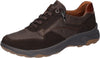 Waldlaufer 718006 305 355 H-Max Mens Cognac Brown Nubuck Arch Support Zip & Lace Shoes
