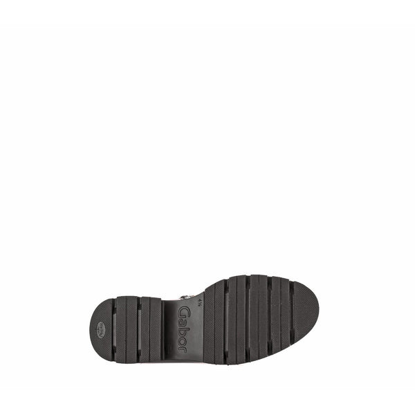 Gabor 71.859.24 Match Ladies Sattel Brown Smooth Leather Side Zip Knee High Boots