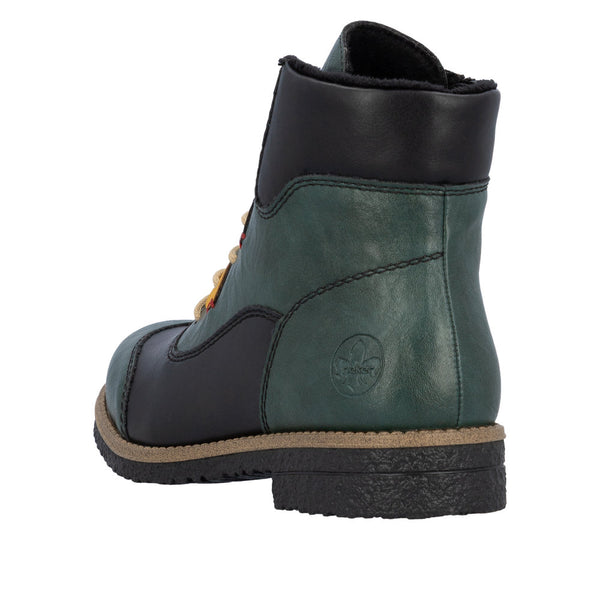 Rieker 73510-90 Ladies Multi Zip & Lace Ankle Boots