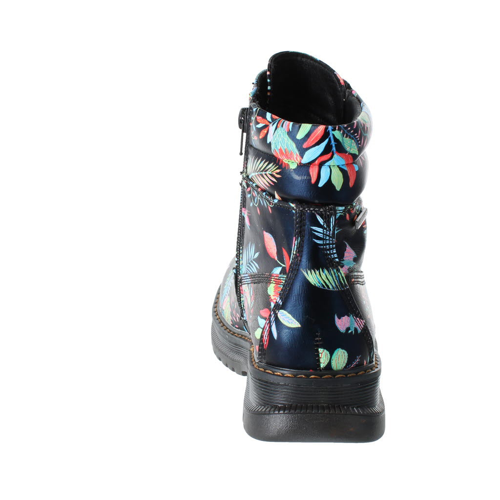 Westland 769521 Peyton 01 Ladies Black Print Waterproof Vegan Zip & Lace Ankle Boots