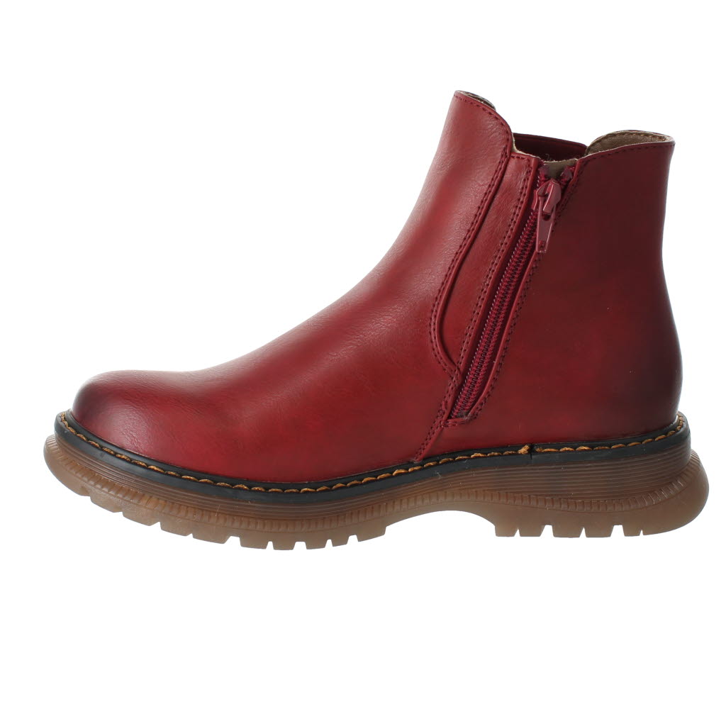 Westland 769522 Peyton 02 Ladies Red Waterproof Vegan Side Zip Ankle Boots