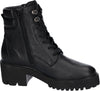 Waldlaufer 771804 199 001 H-Nira Ladies Black Leather Arch Support Zip & Lace Ankle Boots
