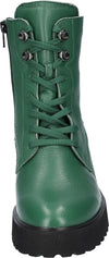 Waldlaufer 771804 199 229 H-Nira Ladies Green Leather Arch Support Zip & Lace Ankle Boots