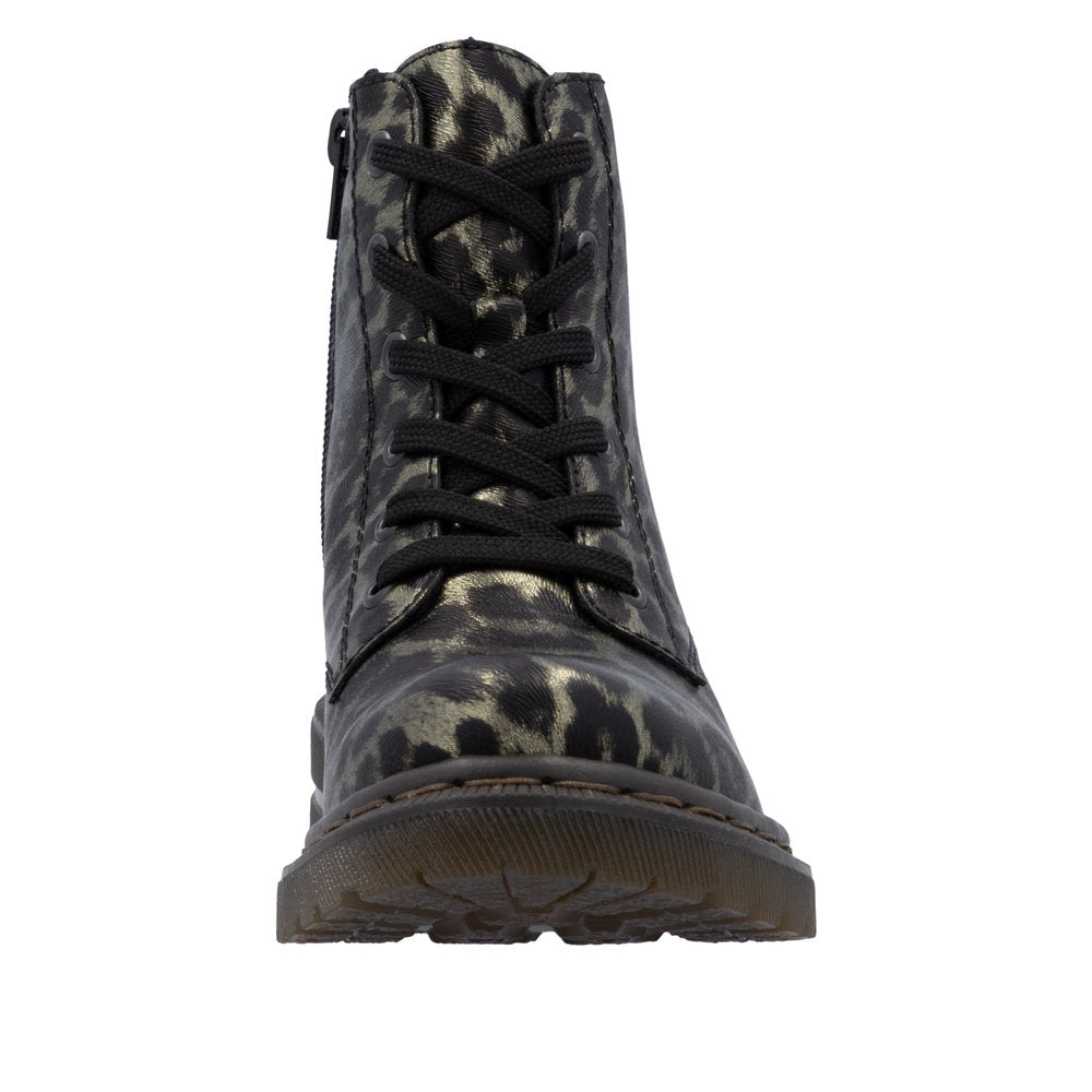 Rieker 78240-90 Ladies Multi Zip & Lace Ankle Boots