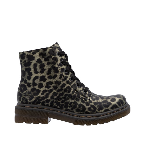 Rieker 78240-90 Ladies Multi Zip & Lace Ankle Boots