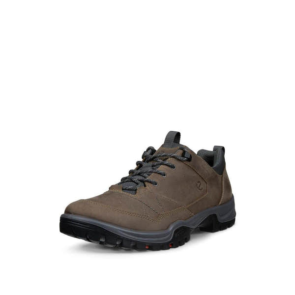 Ecco Receptor Trekk M Waterproof Mens Nutmeg Brown/Magnet Leather & Textile Waterproof Lace Up Shoes