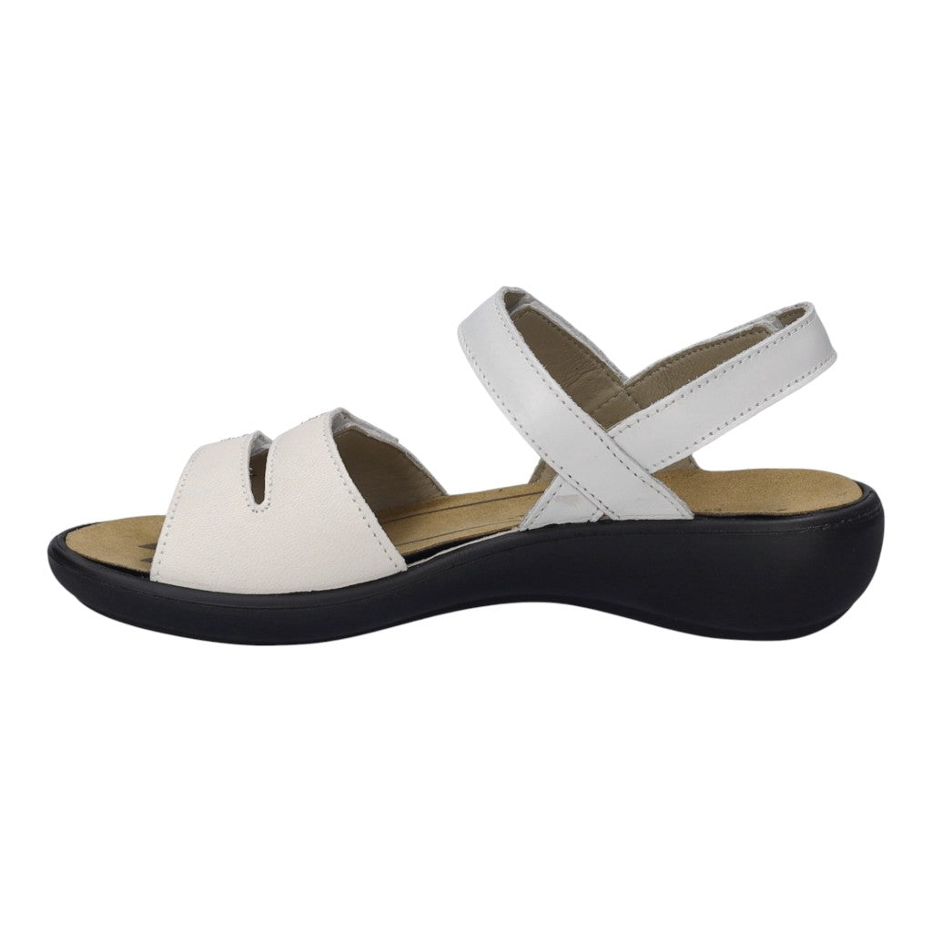 Josef Seibel Ibiza 86 Ladies White Leather Touch Fastening Sandals