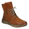 Josef Seibel 91753 Conny 53 Ladies Orange Nubuck Waterproof Arch Support Zip & Lace Ankle Boots
