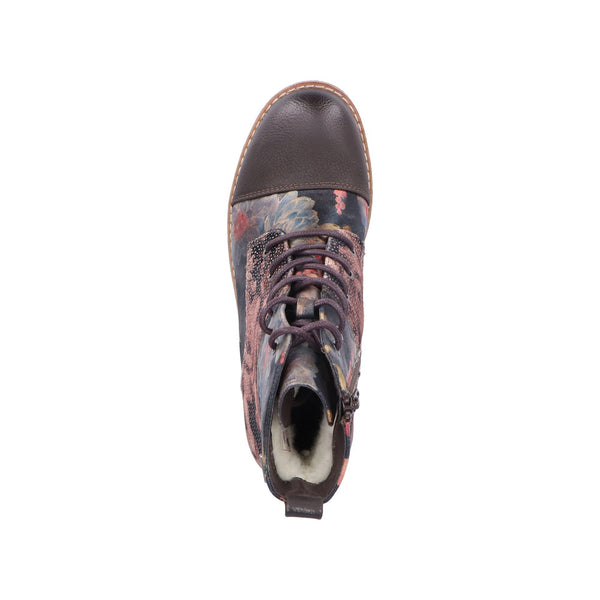 Rieker 94611-91 Ladies Multi Water Resistant Zip & Lace Ankle Boots