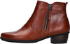 Waldlaufer 967803 124 082 Haifi Ladies Brown Leather Twin Zip Ankle Boots