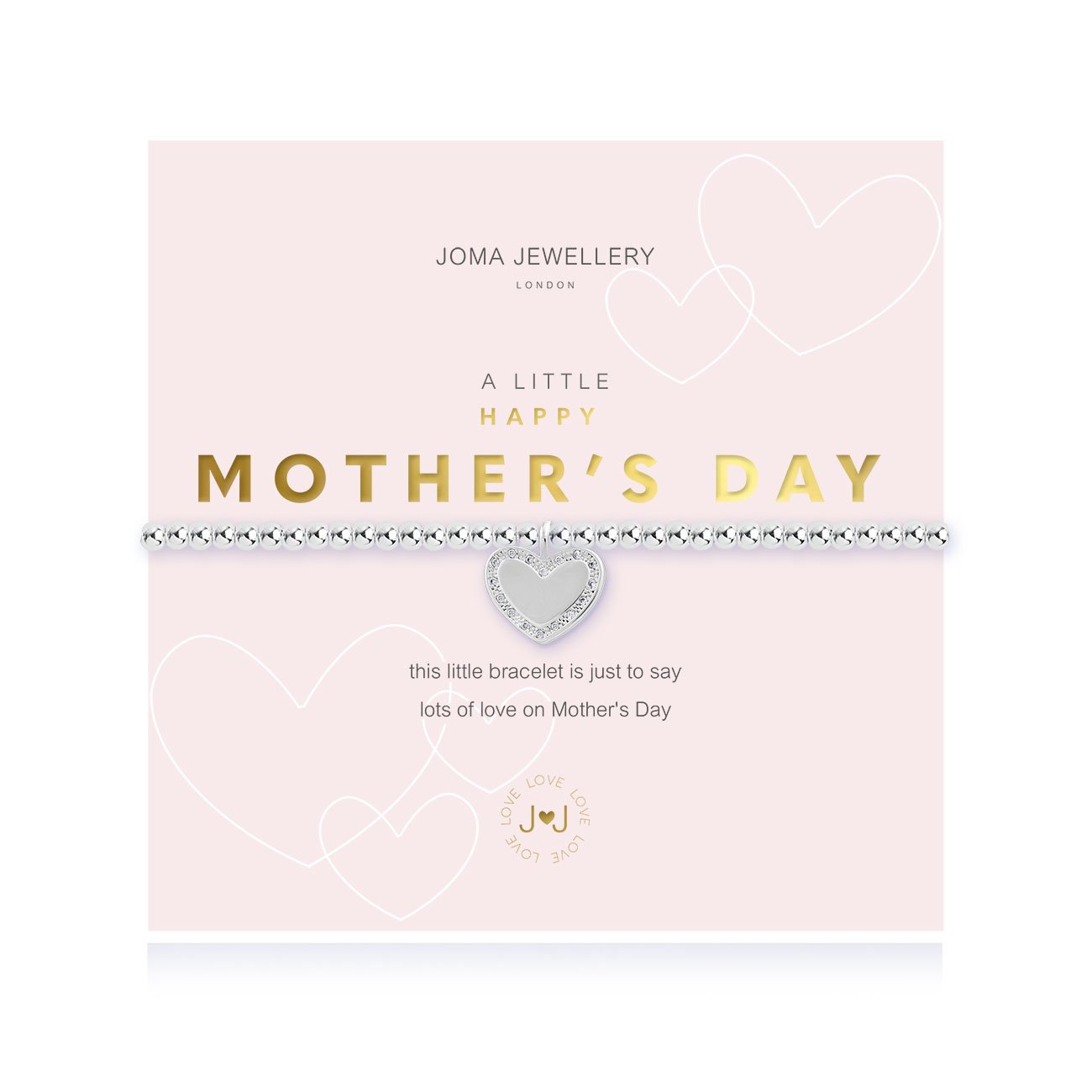 A Little Happy Mother's Day Silver Plated Bracelet - elevate your sole