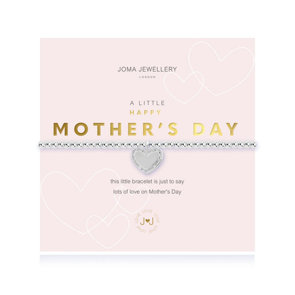 A Little Happy Mother's Day Silver Plated Bracelet - elevate your sole