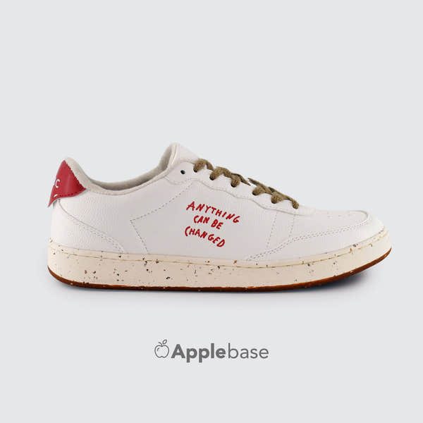 ACBC Evergreen Ladies White And Red Apple Lace Up Trainers-elevate your sole