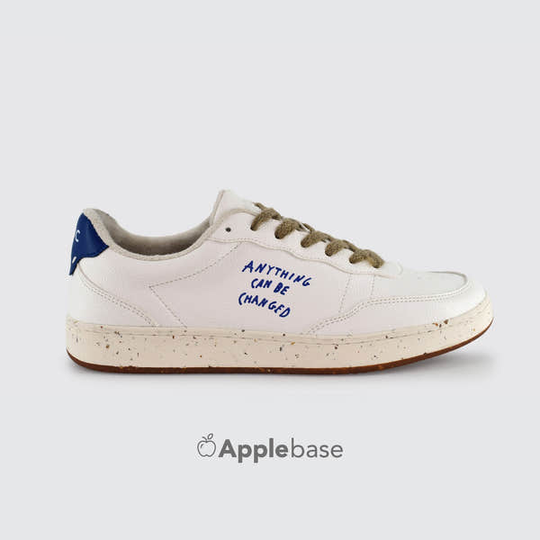 ACBC Evergreen Mens White And Blue Apple Lace Up Trainers-elevate your sole