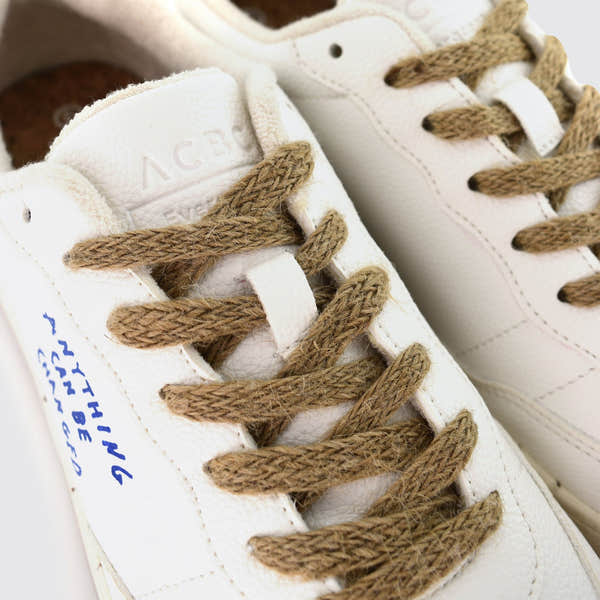 ACBC Evergreen Mens White And Honey Lace Up Trainers-elevate your sole