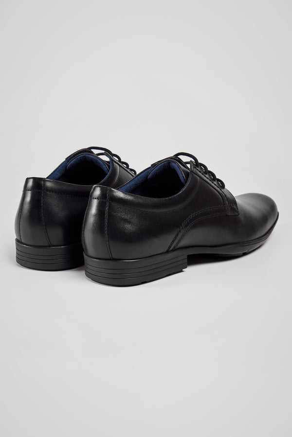 Pods Alec Mens Black Leather Lace Up Shoes