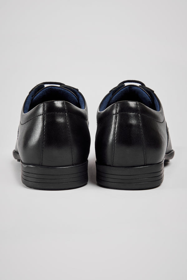 Pods Alec Mens Black Leather Lace Up Shoes