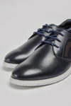 Pods Aston Mens Navy Leather Lace Up Shoes