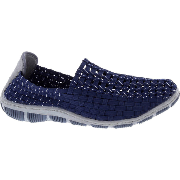 Adesso A4321 Layla Navy Silver Elasticated Full Shoes-elevate your sole