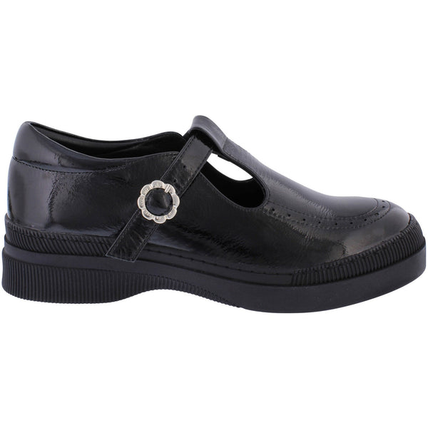 Adesso A7014 Leigh Ladies Black Patent Leather T-bar Shoes-elevate your sole