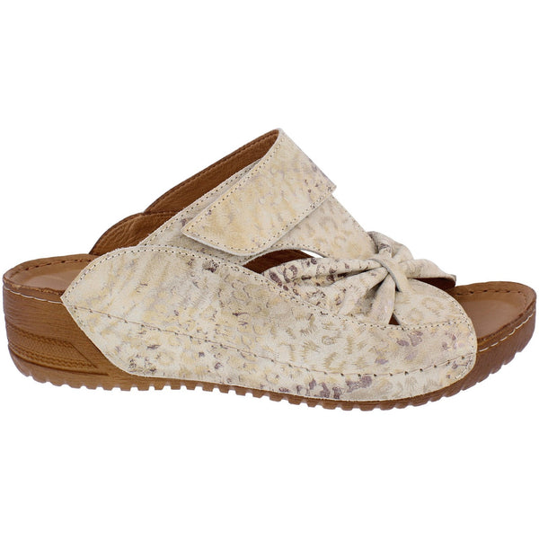 Adesso A7172 Lexi Ladies Big Cat Leather Touch Fastening Sandals-elevate your sole