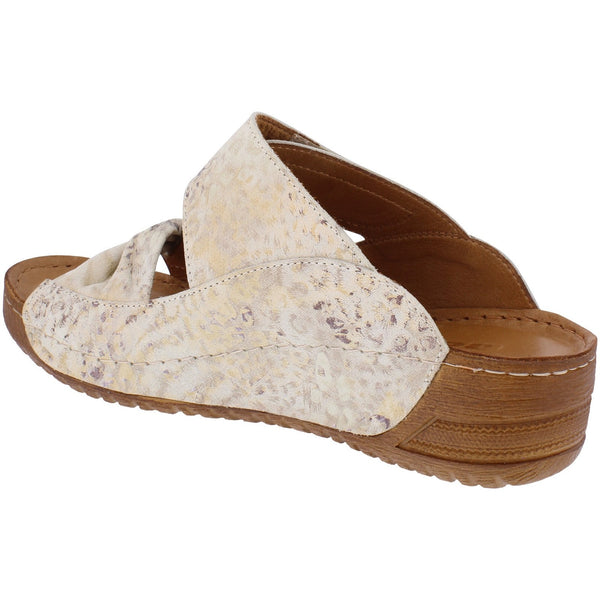 Adesso A7172 Lexi Ladies Big Cat Leather Touch Fastening Sandals-elevate your sole