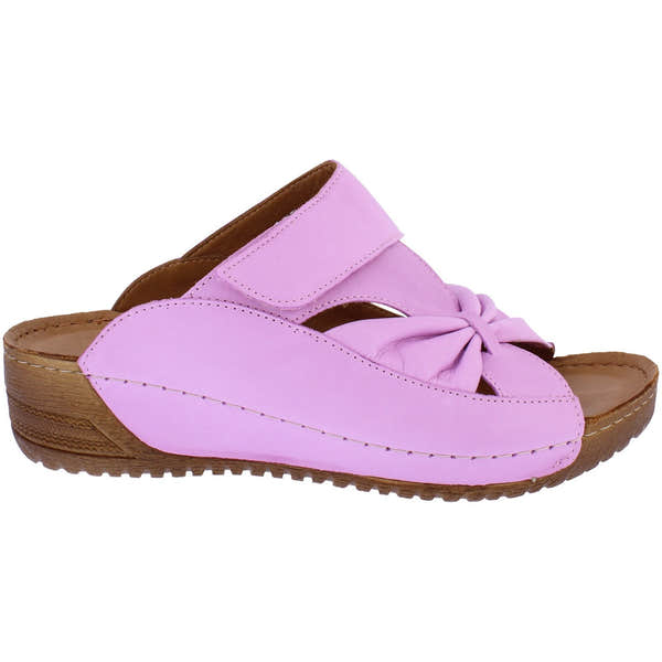 Adesso A7175 Lexi Ladies Cosmos Pink Leather Touch Fastening Sandals-elevate your sole