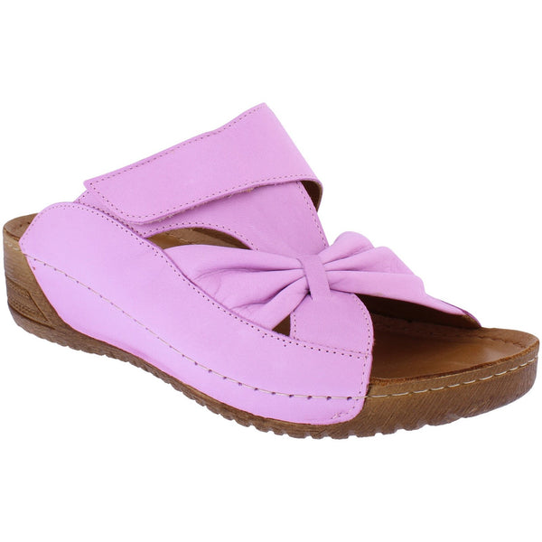 Adesso A7175 Lexi Ladies Cosmos Pink Leather Touch Fastening Sandals-elevate your sole
