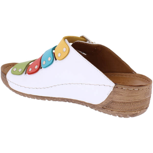 Adesso A7181 Zuri Ladies Rainbow Leather Buckle Sandals-elevate your sole