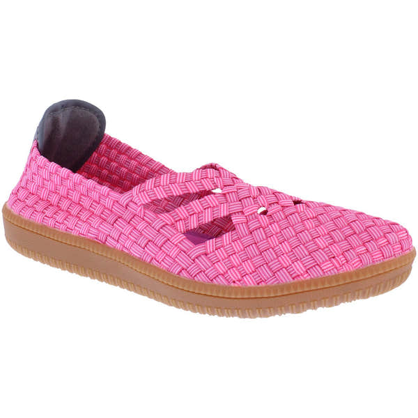 Adesso A7399 Olive Ladies Flamingo Pink Textile Arch Support Slip On Shoes-elevate your sole
