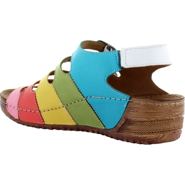 Adesso Astrid Ladies Rainbow A6426 Leather Buckle Fastening Sandals-elevate your sole